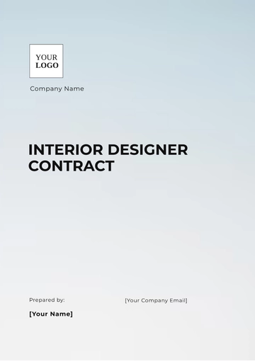 Free Professional Interior Designer Contract Template to Edit Online