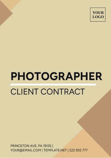 Free Photographer Client Contract Template to Edit Online