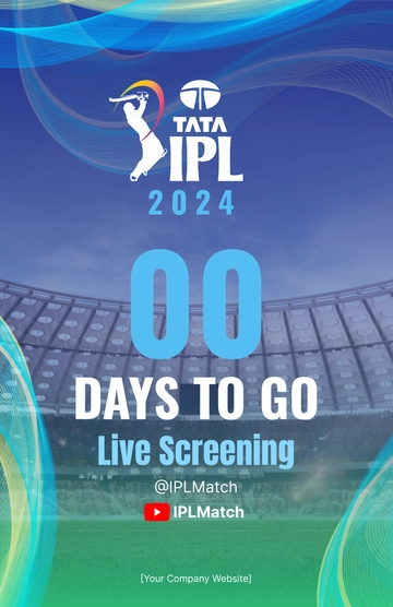 Free IPL Countdown Poster Template to Edit Online