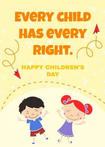 Free Children's Day Greeting Card Template to Edit Online