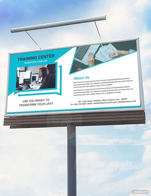 Training Center Billboard Template