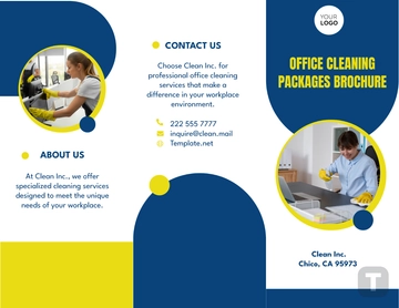 Free Office Cleaning Packages Brochure Template to Edit Online