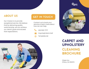 Free Carpet and Upholstery Cleaning Brochure Template to Edit Online