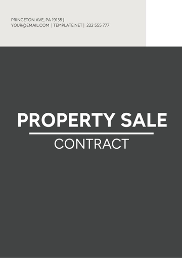 Free Property Sale Contract Template to Edit Online