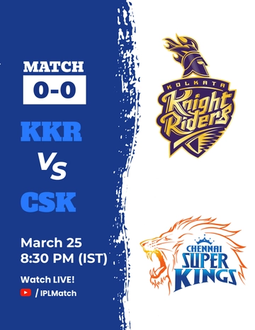 Free IPL Match KKR vs CSK Flyer Design Template to Edit Online