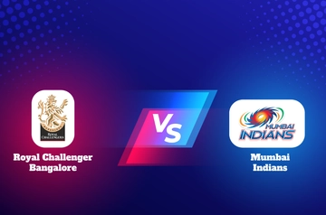 Free IPL Match RCB vs MI Banner Design Template to Edit Online