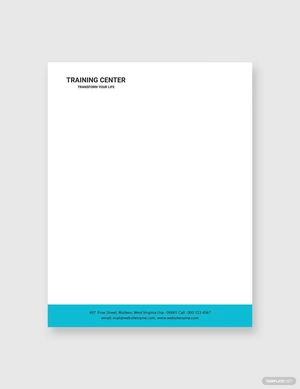 Training Center Letterhead Template