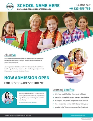 School Admission Flyer Template