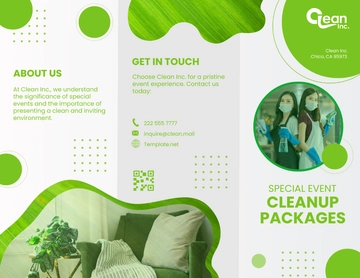 Free Special Event Cleanup Packages Brochure Template to Edit Online