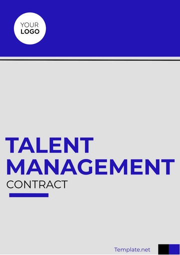 Free Talent Management Contract Template to Edit Online