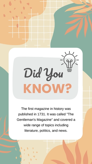Free Did You Know Information Instagram Post Template to Edit Online
