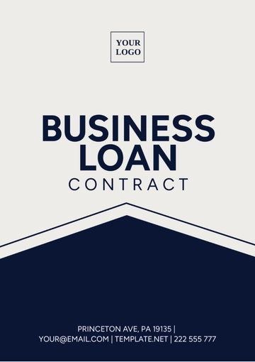 Free Business Loan Contract Template to Edit Online