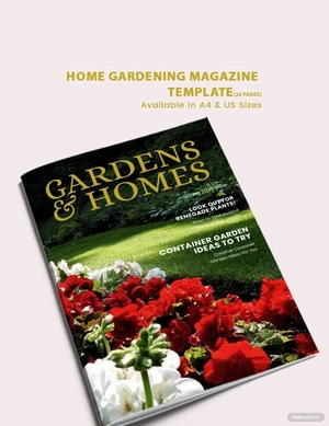 Home Gardening Magazine Template