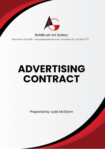 Free Advertising Contract Template to Edit Online