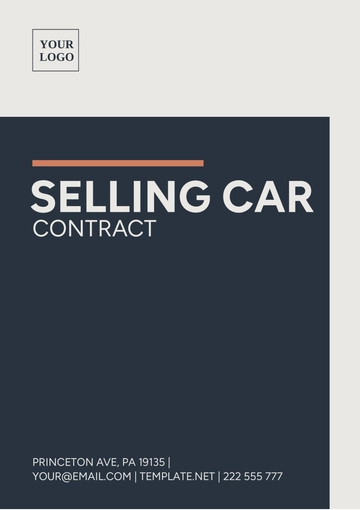 Free Selling Car Contract Template to Edit Online