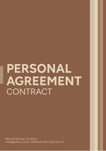 Free Personal Agreement Contract Template to Edit Online