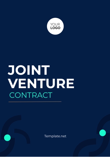 Free Joint Venture Contract Template to Edit Online
