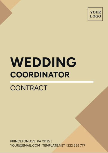Free Wedding Coordinator Contract Template to Edit Online