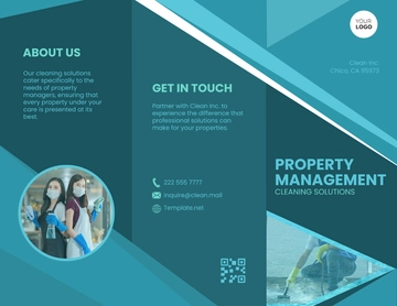 Free Property Management Cleaning Solutions Brochure Template to Edit Online