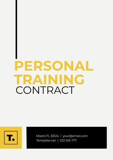 Free Personal Training Contract Template to Edit Online