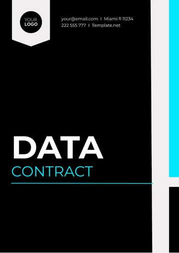 Free Data Contract Template to Edit Online