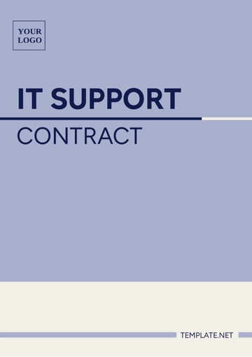 Free IT Support Contract Template to Edit Online