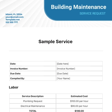 Free Sample Service Template to Edit Online