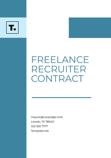Free Freelance Recruiter Contract Template to Edit Online