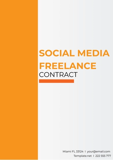 Free Social Media Freelance Contract Template to Edit Online