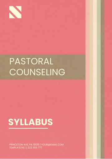 Free Pastoral Counseling Syllabus Template to Edit Online
