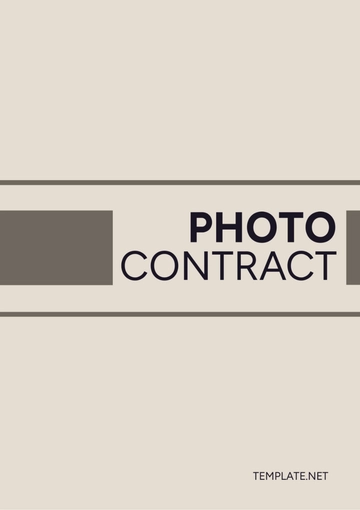Free Photo Contract Template to Edit Online
