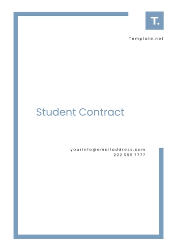 Free Student Contract Template to Edit Online