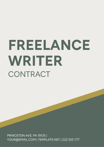 Free Freelance Writer Contract Template to Edit Online