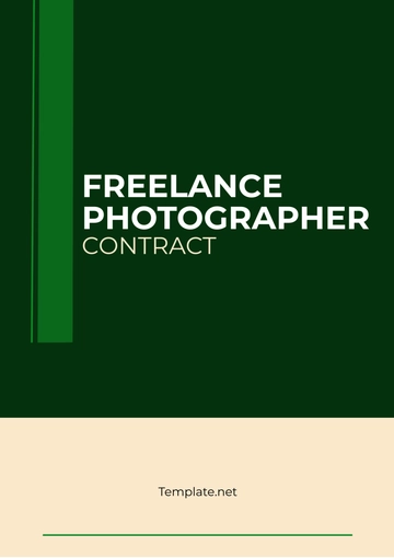 Free Freelance Photographer Contract Template to Edit Online