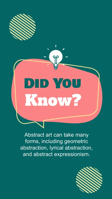 Free Abstarct Did You Know Facebook Post  Template to Edit Online