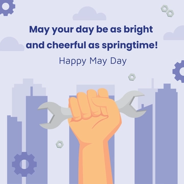 Free May Day  Instagram Post Template to Edit Online