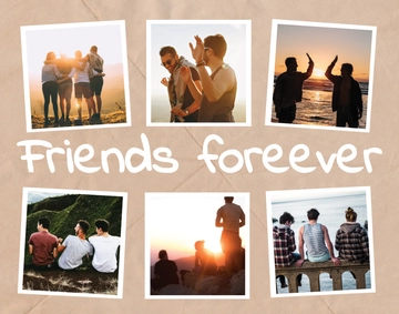 Free Friends Photo Frame Template to Edit Online