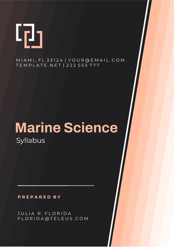 Free Marine Science Syllabus Template to Edit Online