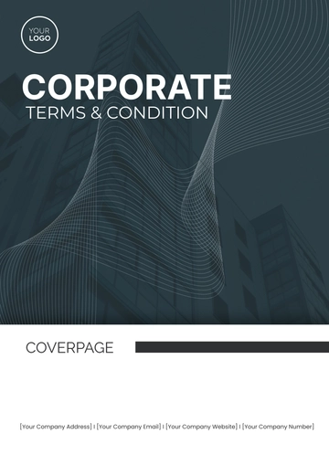 Free Corporate Terms and Conditions Cover Page Template to Edit Online