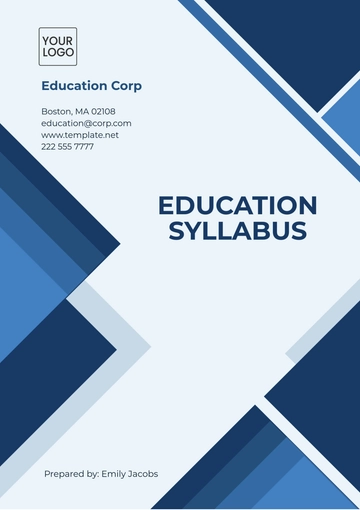 Free Education Syllabus Template to Edit Online