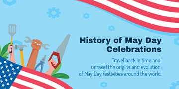 Free May Day Blog Banner Template to Edit Online