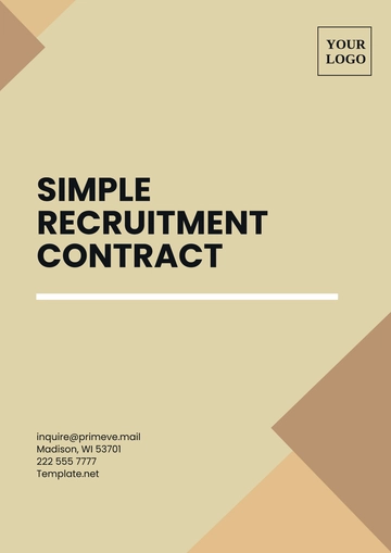 Free Simple Recruitment Contract Template to Edit Online