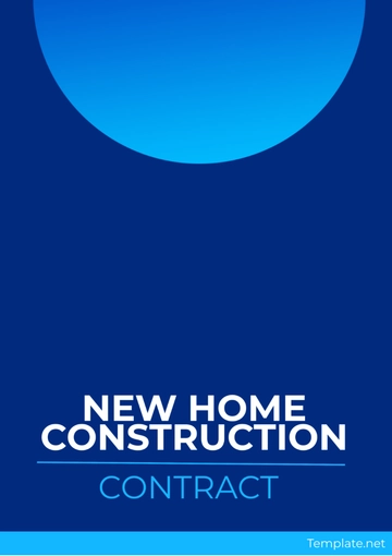 Free New Home Construction Contract Template to Edit Online