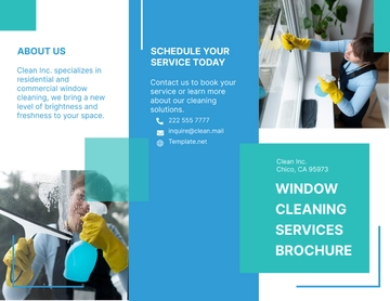 Free Window Cleaning Services Brochure Template to Edit Online