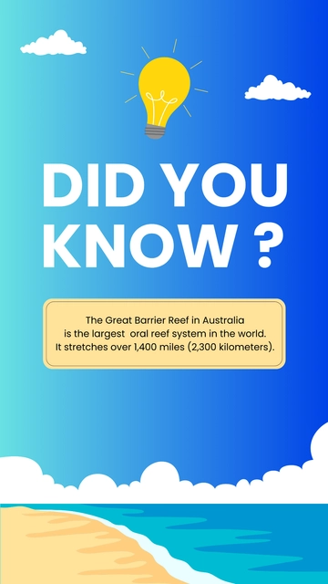 Free Did You Know Geo Instagram Story Template to Edit Online