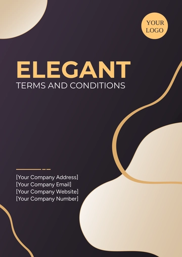 Free Elegant Terms and Conditions Cover Page Template to Edit Online
