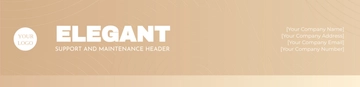 Free Elegant Support and Maintenance Header Template to Edit Online