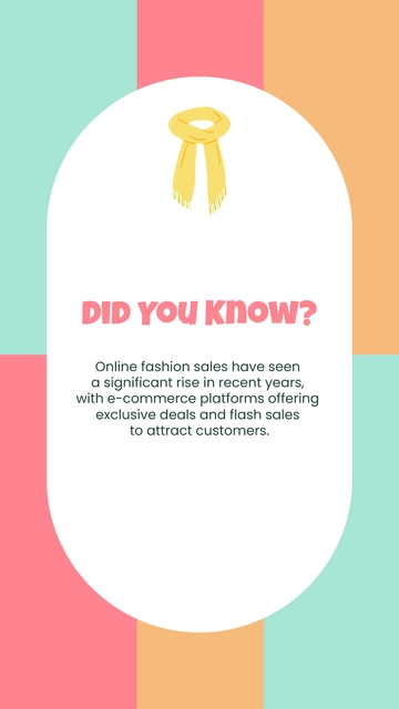 Free Did You Know Fashion Sale Instagram Post Template to Edit Online