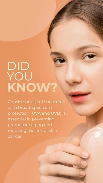 Free Did You Know Skin Care Quote Instagram Post Template to Edit Online