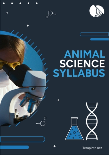 Free Animal Science Syllabus Template to Edit Online